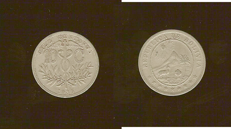 Bolivia 10 centavos 1935 VF+